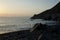 Sunset at Le Tombe beach, on island of Elba, Tuscany