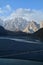 Sunset Light Over Passu Cones and Hussaini Suspension Bridge