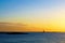 Sunset with lighthouse,Gallipoli