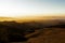 Sunset Lighting On Rolling Foothills From Mount Diablo