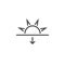 sunset line icon, outline logo illustration, linear picto