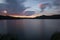 Sunset in long exposure in the ruidera lagoons