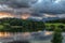 Sunset at Loughrigg Tarn in Lake District