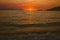 Sunset from Loutraki beach, Gulf of Corinth, Greece