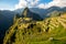 Sunset on Machu Picchu, the lost city of Inca - Peru