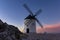 Sunset Magic: Captivating Views of the Consuegra Windmills in the Golden Hour