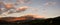 Sunset on Majella mountain and Caramanico village in abruzzo (Italy)