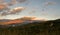 Sunset on Majella mountain and Caramanico village in abruzzo (Italy)