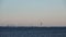 Sunset with Malmo skyline at Oresund strait in Sweden