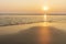 Sunset on Mandrem beach in Goa, India