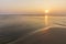 Sunset on Mandrem beach in Goa, India