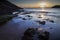 Sunset on Manorbier beach