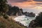 Sunset at McWay Falls in Big Sur California  Dreamy Sunset Beach