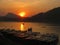 Sunset on the Mekong River in Laos