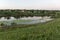 Sunset Mertvovid riverbank in Voznesensk, Ukraine.