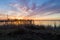 Sunset on Mobile Bay in Daphne, Alabama Bayfront Park Pavilion