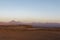 Sunset at the Moon Valley Valle de la Luna with the Licancabur volcano, Atacama, Chile