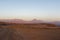 Sunset at the Moon Valley Valle de la Luna with the Licancabur volcano, Atacama, Chile