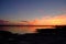 Sunset and Moonrise over the bay