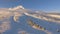 Sunset Mount Hood Timberline Cascade Range Fresh Snow Aerial