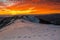 Sunset on mount Nerone in Winter, Apennines, Marche, Italy