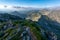 Sunset mountain wiew a mountain in the Romanian Carpathian Mountains in the Retazat Mountains