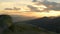 Sunset, mountains, alpine pine, wind