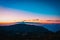 Sunset in mountains on Grand Canaria with view on Teide