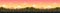 Sunset Mountains Landscape. Vector Panorama. The mountains in the background and forest in the foreground