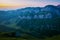 Sunset in the mountains,Schaefler Altenalptuerme mountain ridge swiss Alpstein alpine Appenzell Innerrhoden Switzerland