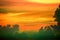 sunset multicolor cloud on dark silhouette sky fishing boat