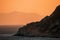 sunset at mykonos moody Mountain layers
