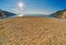 Sunset Myrtos Beach in Kefalonia, Greece