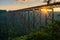 Sunset at the New River Gorge Bridge in West Virginia