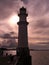 Sunset at the Newhaven Lighthouse, Edinburgh, Scotland, United Kingdom