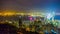 Sunset night Hong Kong the peakscape panorama 4k time lapse china