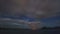 Sunset, night timelapse of the famous Lake Toya with Mount Yotei