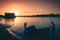 sunset at Noosa boat ramp