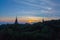 sunset between Noppamethanedol and Noppapol Phumsiri pagoda on Doi Inthanon national park