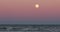Sunset Ocean full moon Texas coast 4K 5799