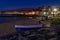 Sunset ocean landscape, Playa de la Americas on Tenerife, Canary Islands, Spain