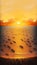 Sunset Ocean Scene, Made with Generative AI