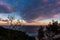 Sunset ocean view in Byron Bay in Australia