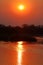 Sunset in the Okavango Delta in Africa