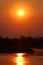 Sunset in the Okavango Delta in Africa