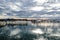 Sunset on one day cloudy in the famous lake of the albufera of Valencia, Spain