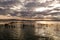 Sunset on one day cloudy in the famous lake of the albufera of Valencia, Spain