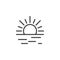 Sunset outline icon