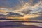 Sunset over Aberystwyth Pier, Wales, Scotland