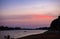 Sunset over Ada Ciganlija Lake